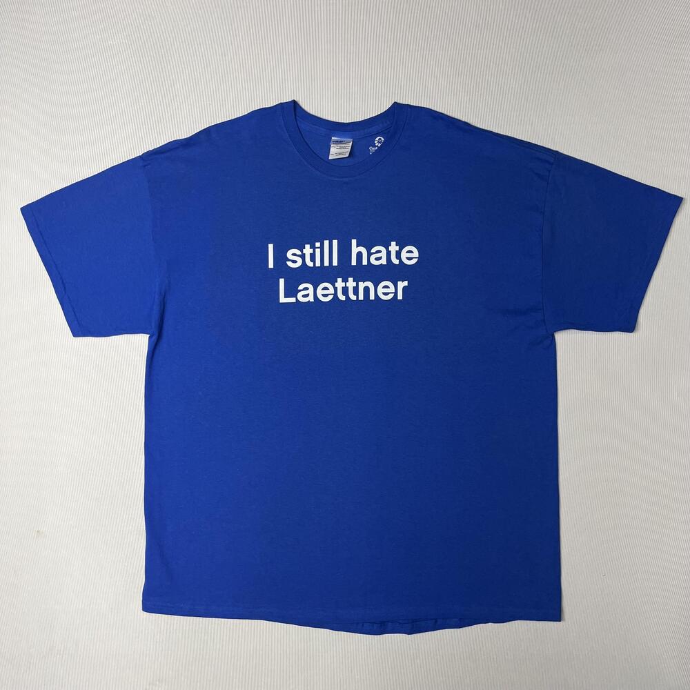 Gildan Shirt Mens 2XL Blue I Still Hate Laettner Kentucky Graphic Tee Basketball